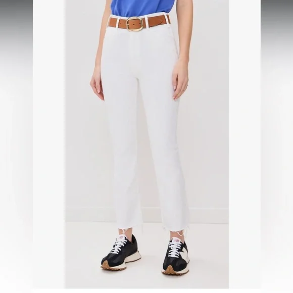 MOTHER the hustler ankle fray white jeans size 27 - Picture 1 of 14